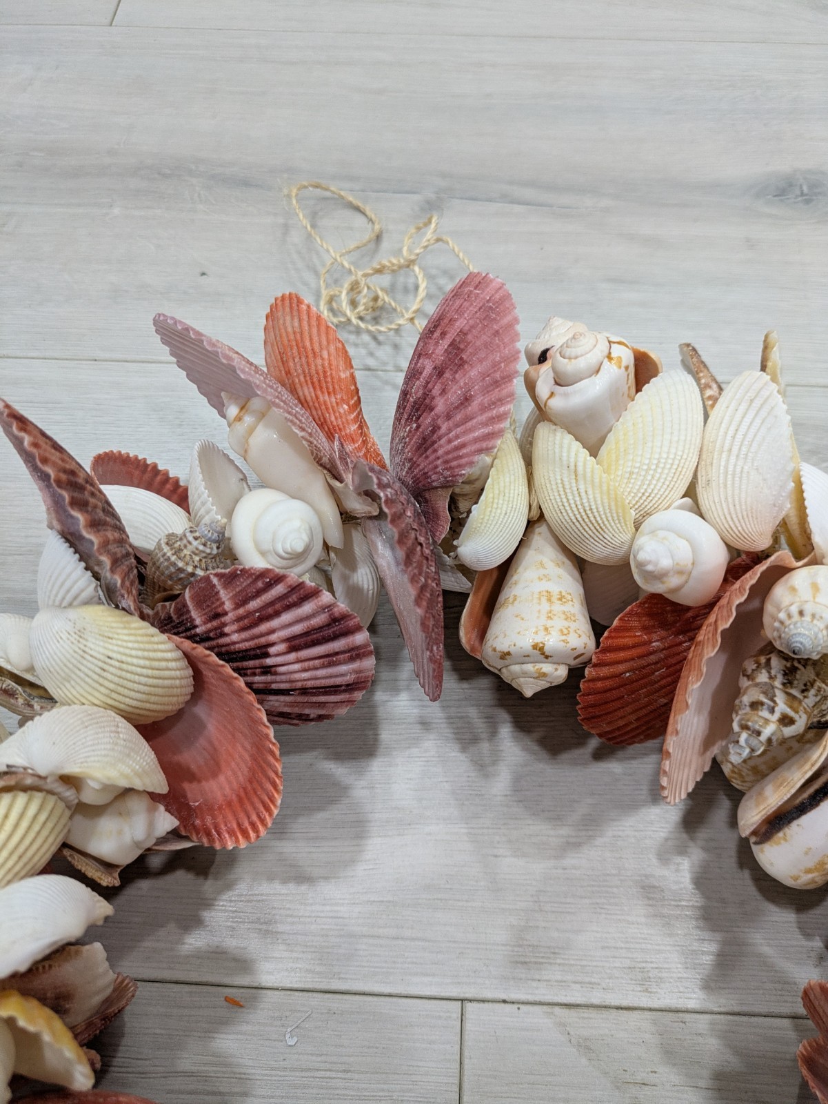 Seashell Door Wreath Beach Cottage Nautical Ocean Coastal Heavy 12″ w Starfish