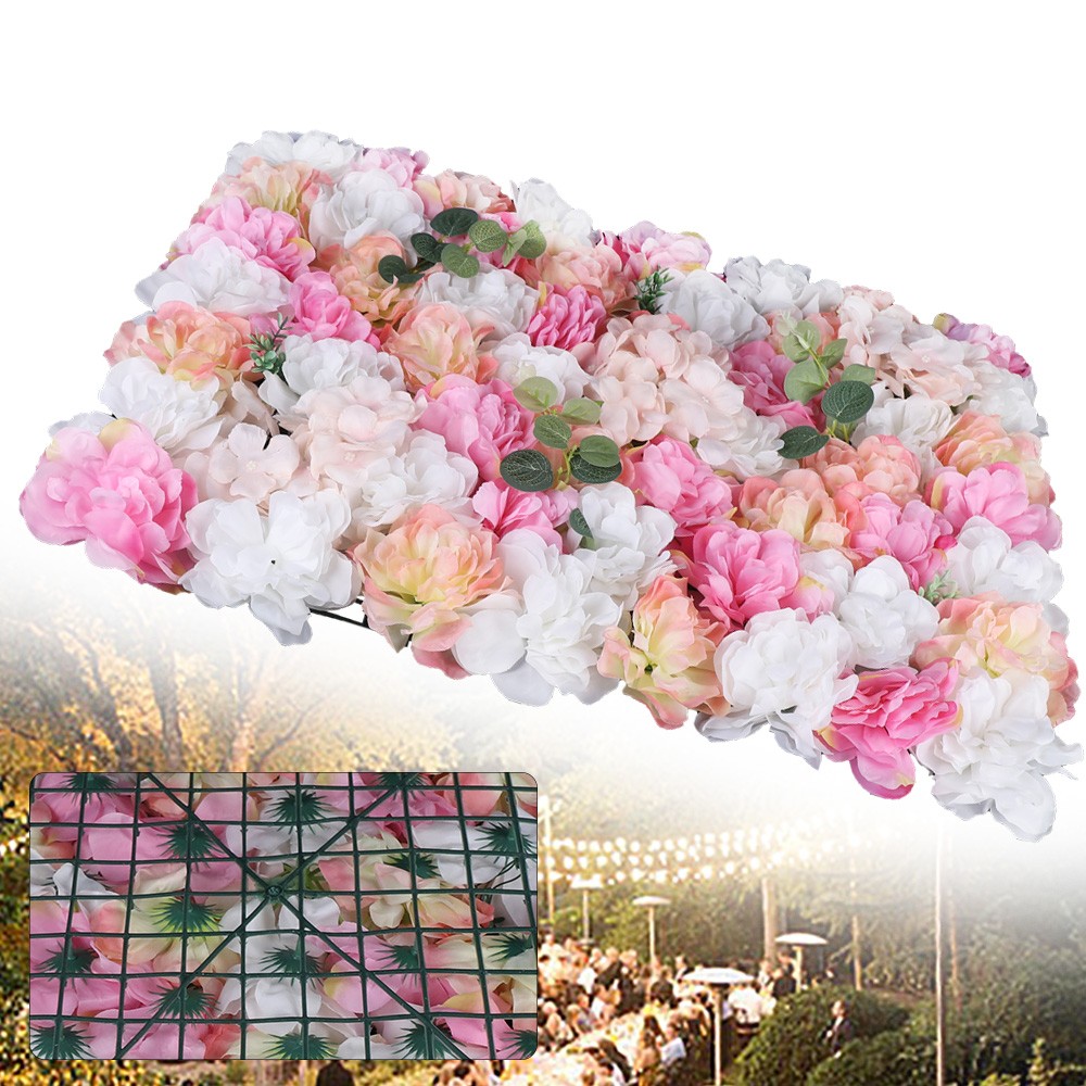 12Pcs Flower Wall Panels Artificial Flower Panels Fake Flower Wall Decoration