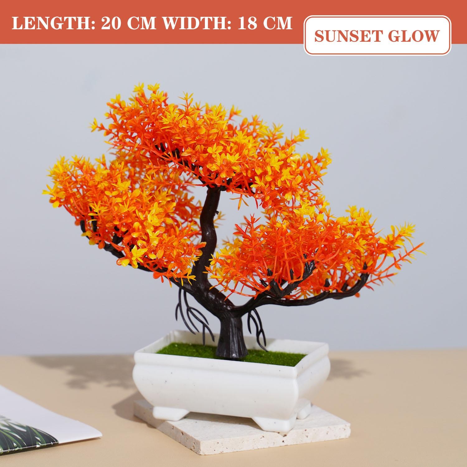Artificial Bonsai Tree Potted Plant Fake Flowers Home Garden Hotel Table Decor