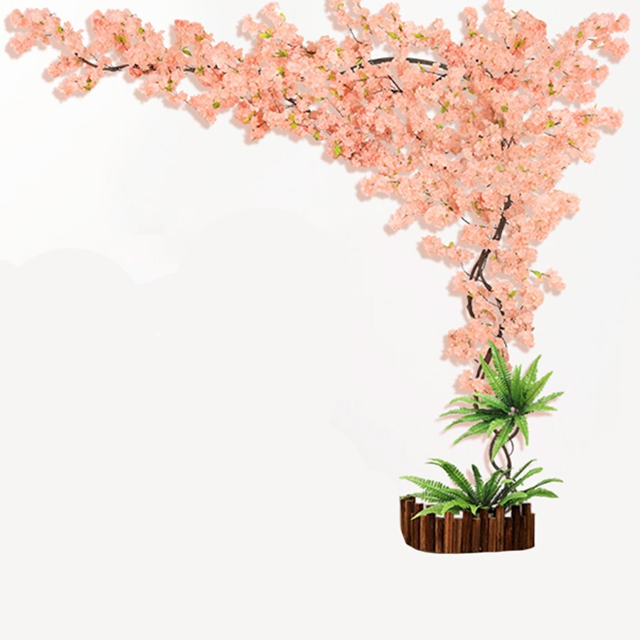 Artificial cherry tree, fake cherry tree Artificial champagne pink cherry tree
