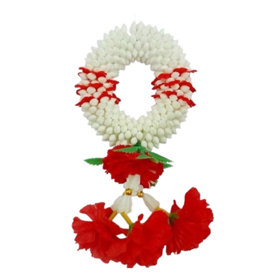 THAI 2 Flowers Garland Gift Artificial Souvenir Worship Holy Spirit Buddha God