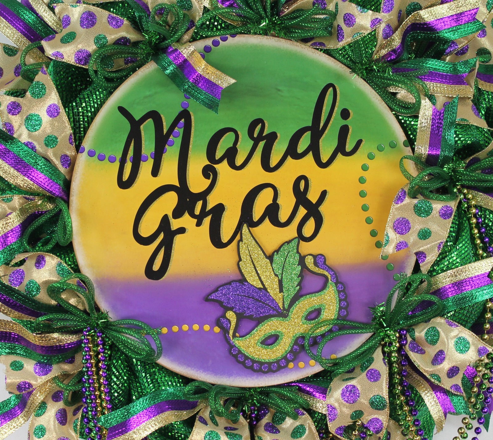 MARDI GRAS WREATH, MARDI GRAS DECOR, NEW ORLEANS WREATH, MARDI GRAS