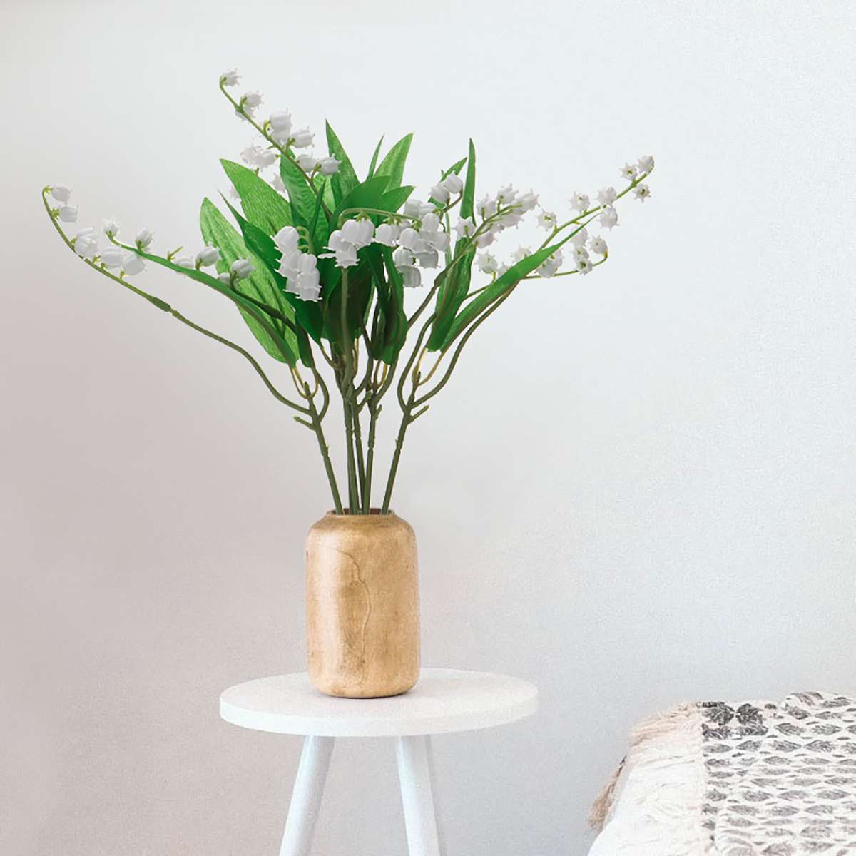 24PCS Artificial White Lily Of The Valley Flowers Bouquet Party Home DIY Decor