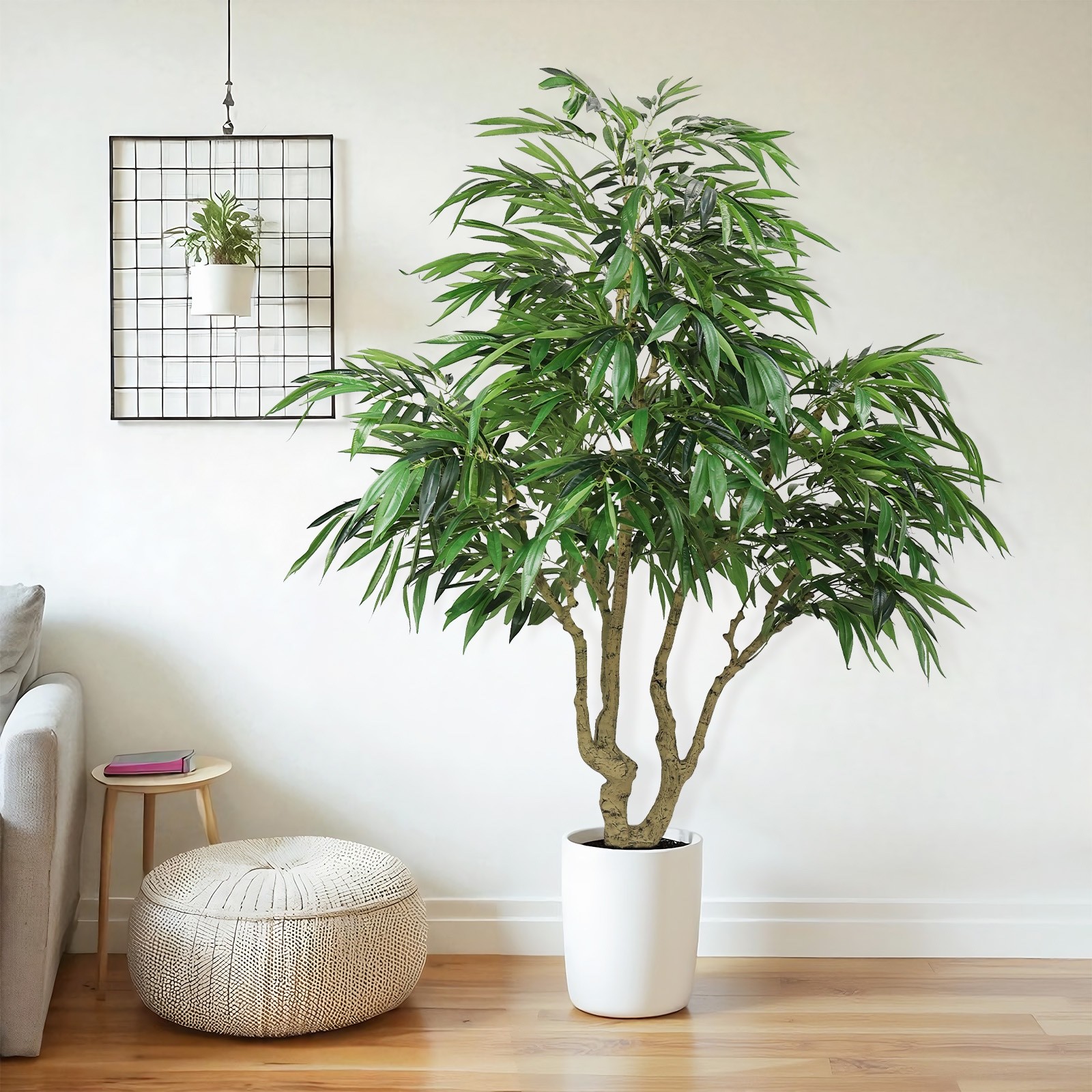 7’ Willow Artificial Tree With Natural Trunk Home Decor