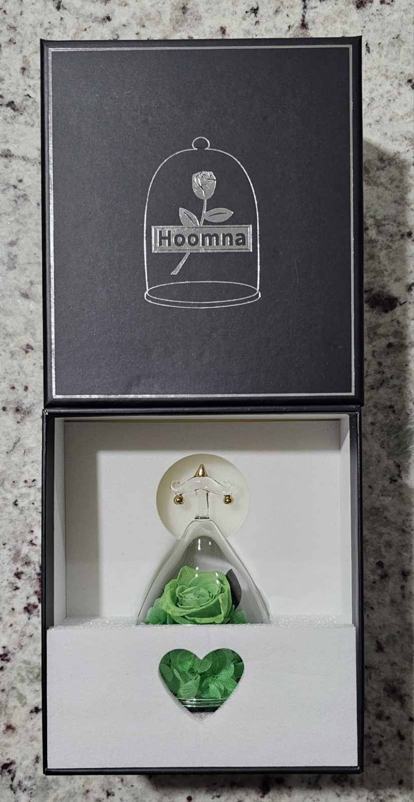 Hoomna Zodiac Green Forever Rose Gift Preserved Real Rose Libra Gift For Her