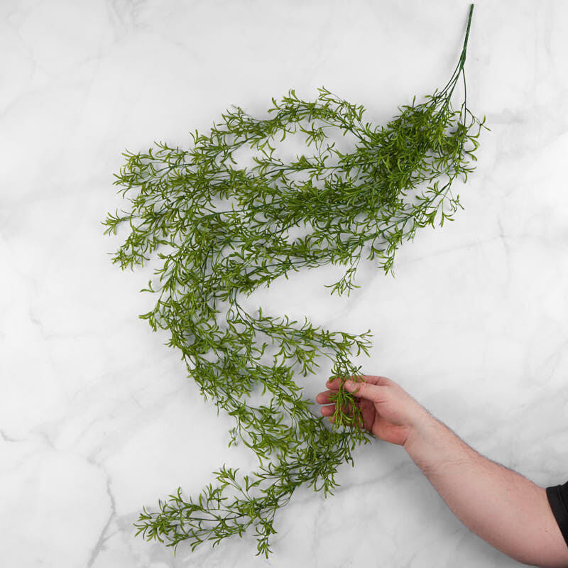 56″ Artificial Podocarpus Hanging Decorative Floral Bush