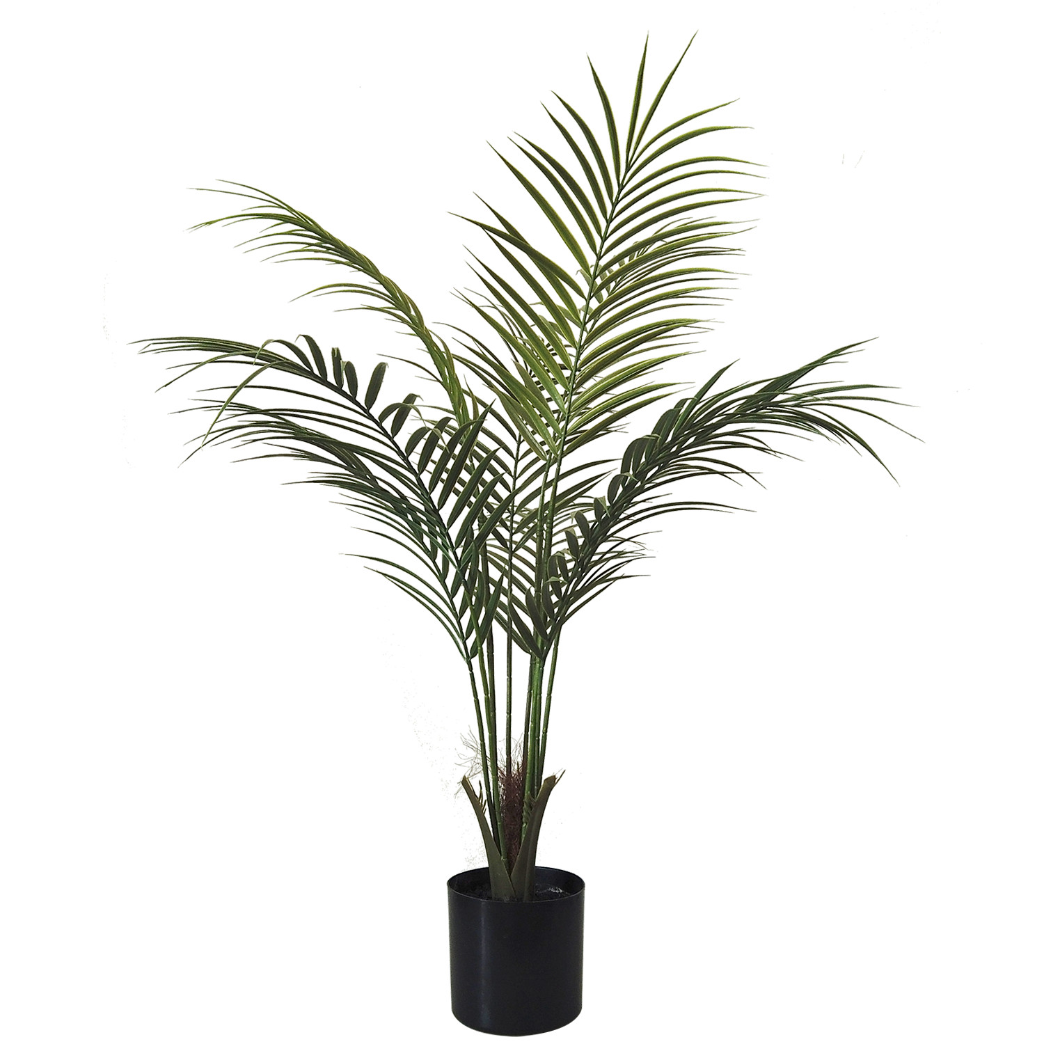 90cm Artificial Areca Palm 2Pcs Lifelike Fake Plant for Home Office Garden Decor