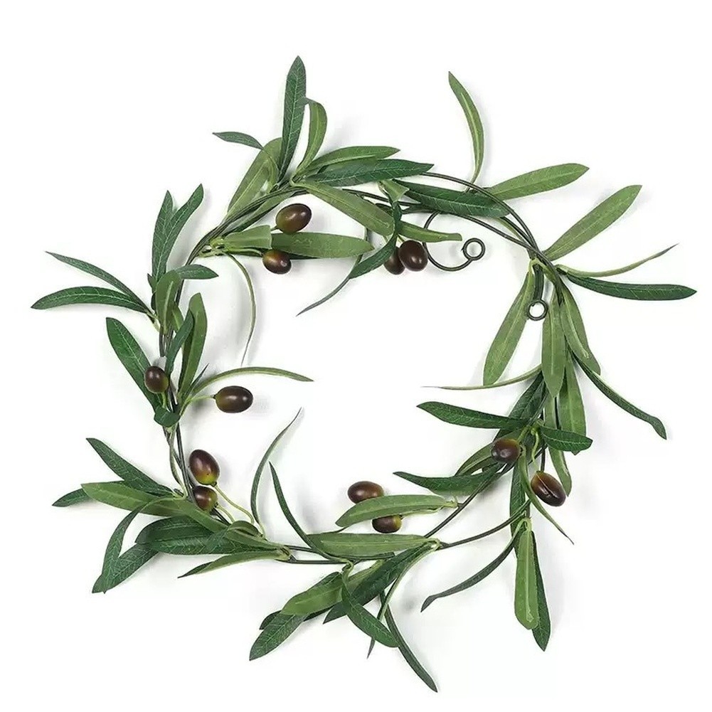 Artificial Olive Branch Garland 180cm with Berries for Room Decoration