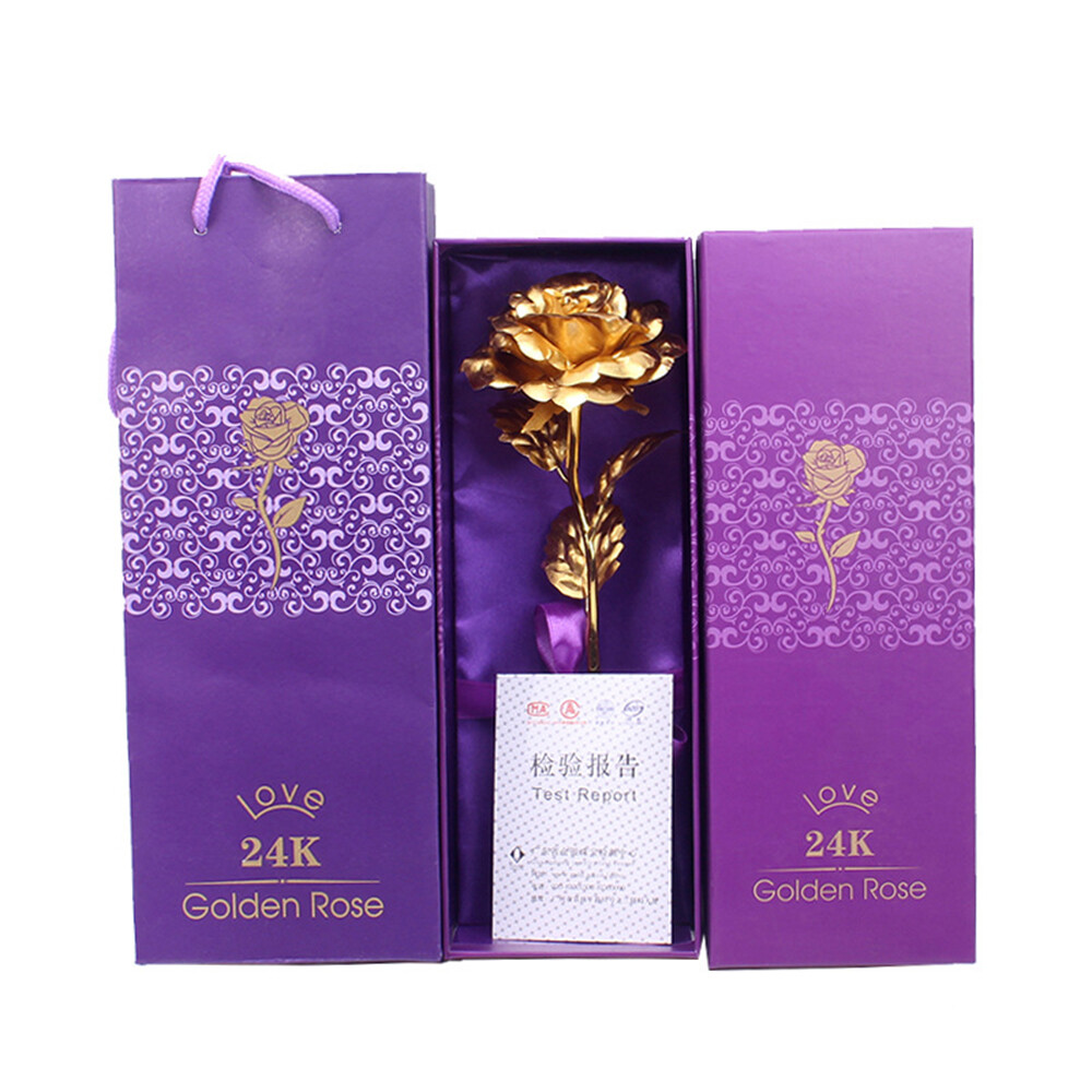 Gold Plated Real Rose 24K Dipped Flower Valentine’s Day Love Gifts For Her
