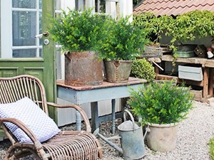Artificial Greenery Lavender Fake Shrubs Flowers 8 Bundles UV Resistant Hanging