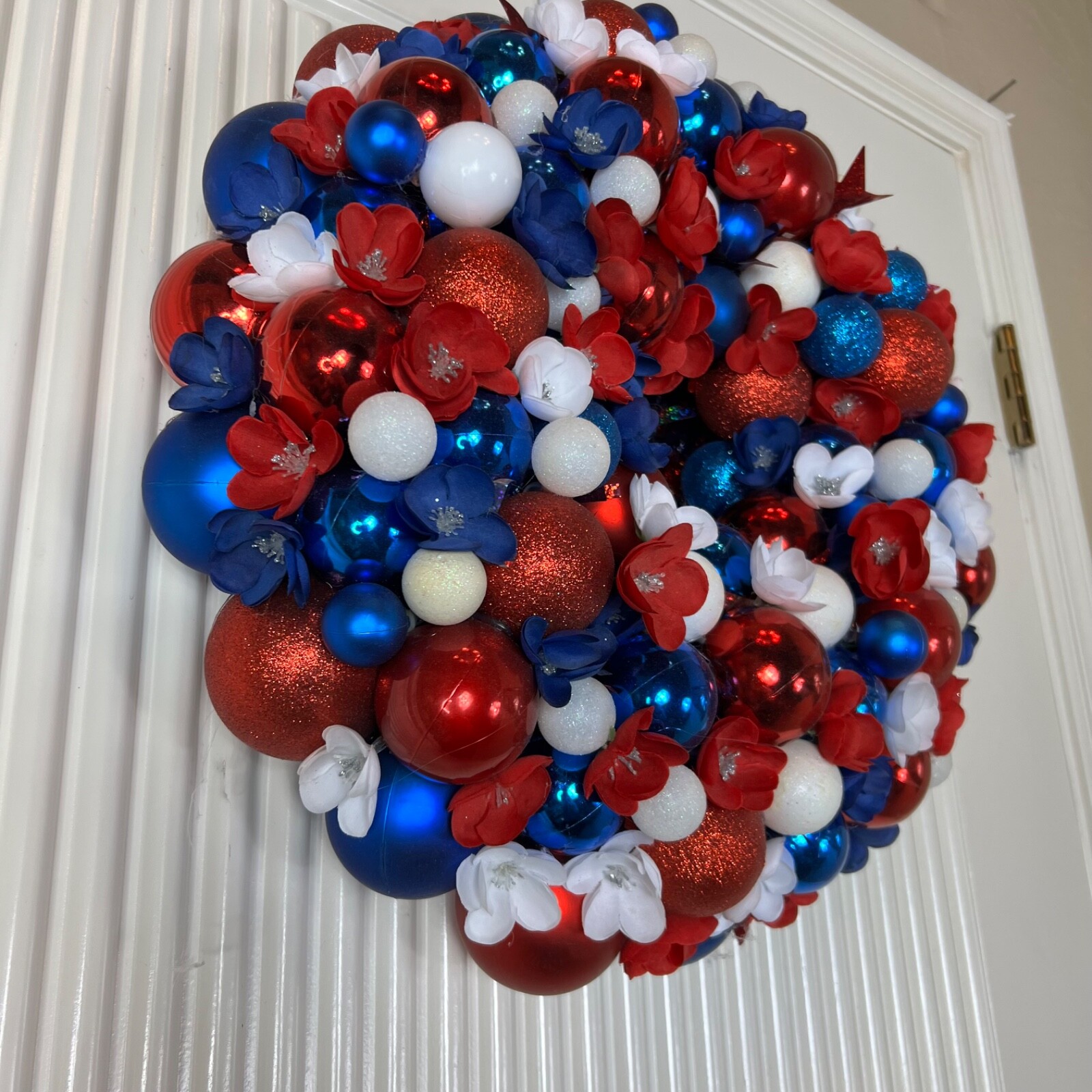 Patriotic Wreath Everyday American Flag Wreath Red White Blue Wreath 4th of July