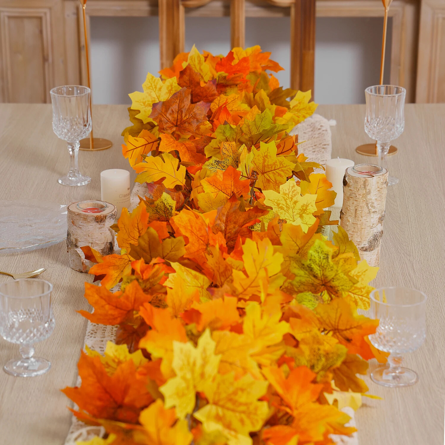 Thanksgiving Maple Leaf Vine Fall Garland Decoration – 6 ft/Christmas Decor