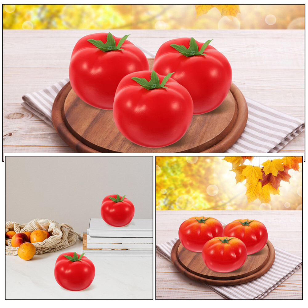 8 Pcs Imitation Tomato Foam Plastic Toddler Vegetables Fake Simulation Models