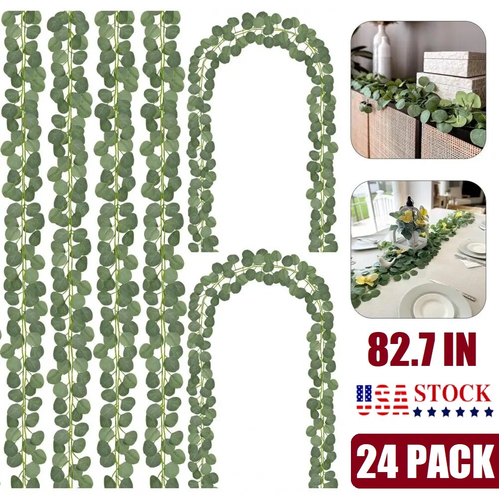 24x Artificial Eucalyptus Wedding Banquet Eucalyptus Garland Table Fireplace USA