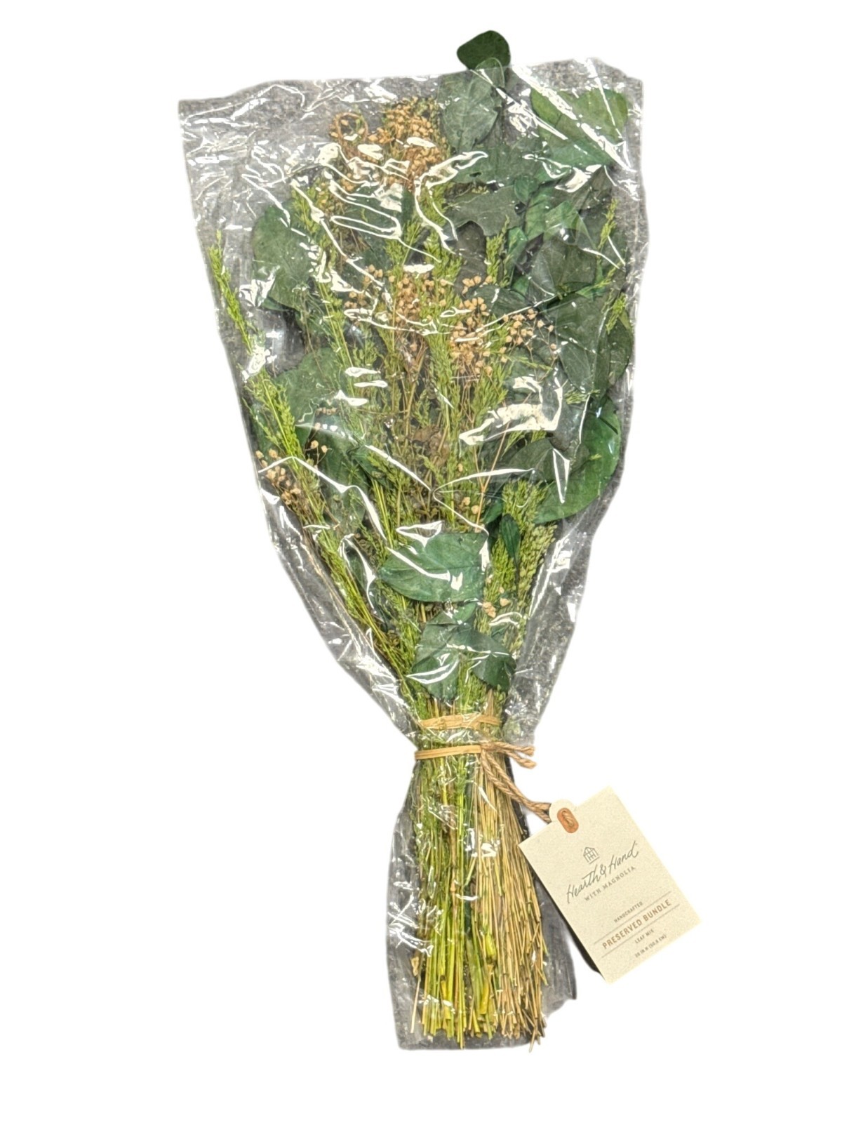 Hearth & Hand With Magnolia Preserved Bundle Leaf Mix 20″ Handcrafted Greenery H