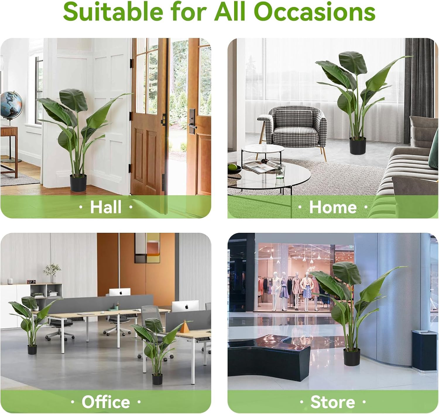 Lifelike Artificial Bird of Paradise Plant – 120cm Tropical Faux Tree