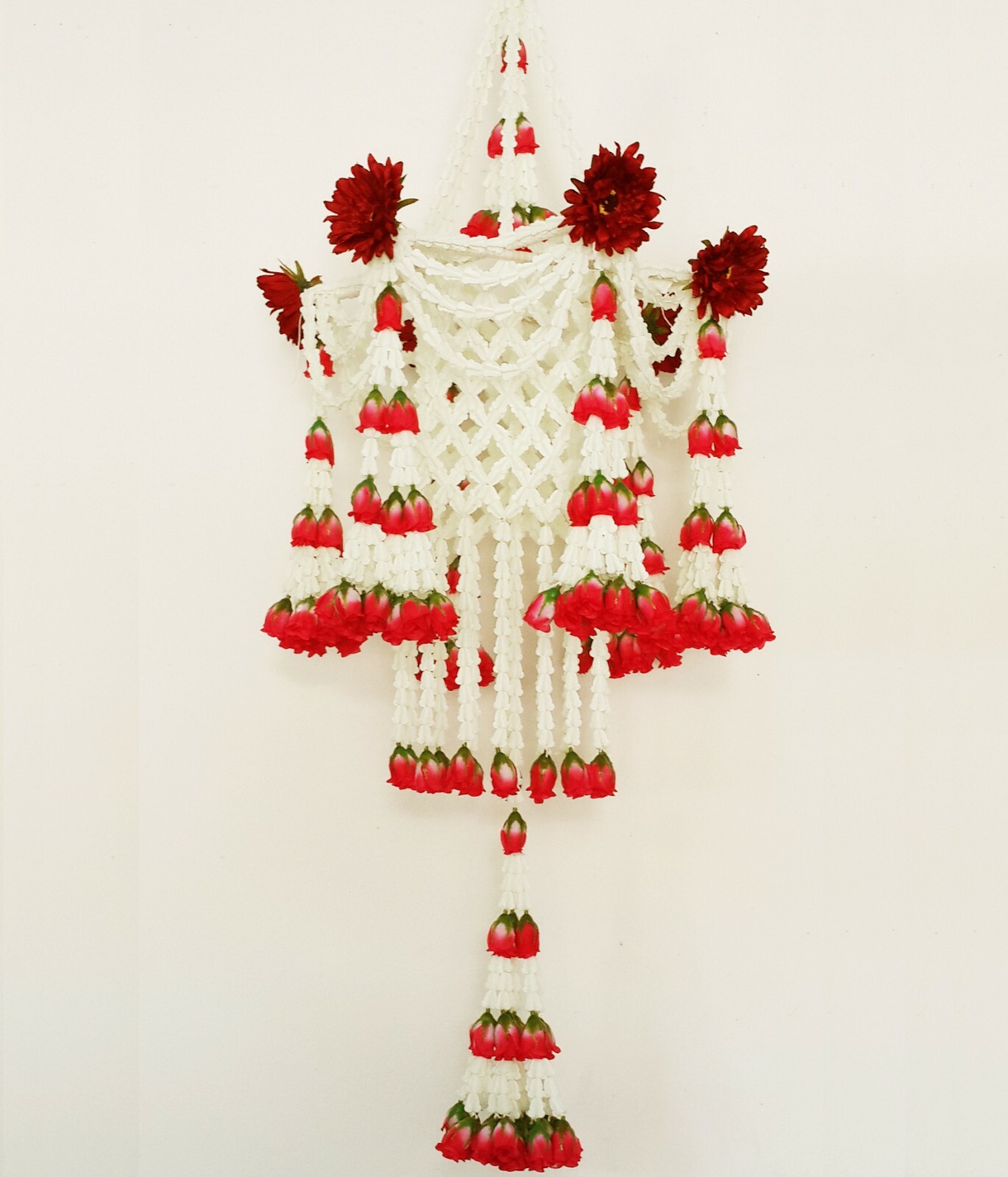 Flower Chandelier, Flower Hanging Mobile, Artificial Flower Garland, Floral Art