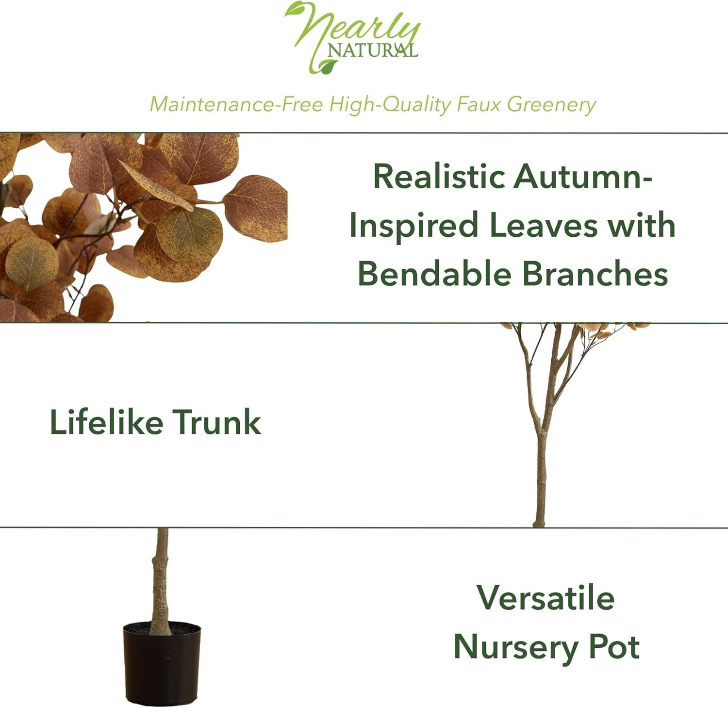7Ft Artificial Eucalyptus Tree – Stunning Autumn Fall Decor for Any Space