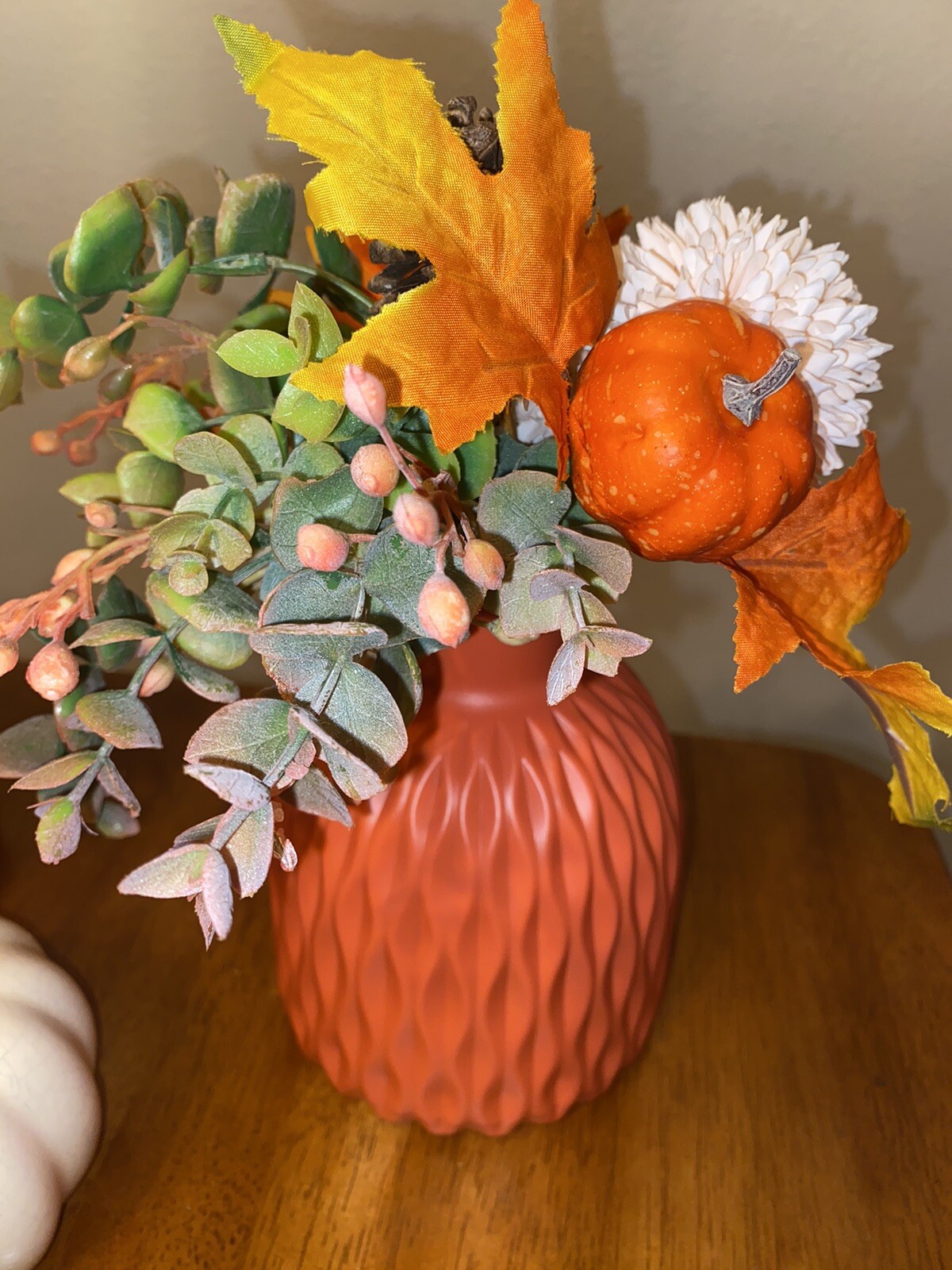 Autumn Fall Décor Flowers Floral Arrangement Gift Set Of 2