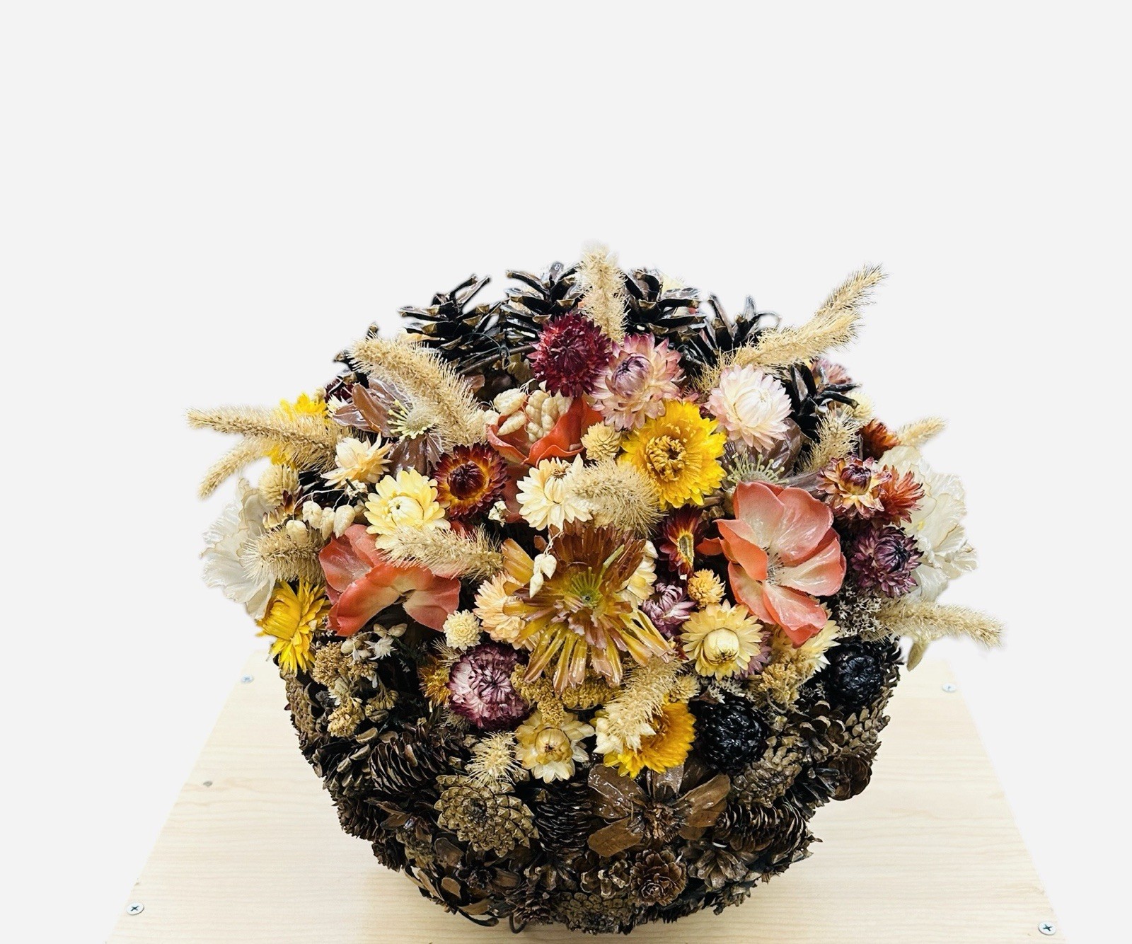 decorative Rustic Primative dried flower arrangement designed for home decor.