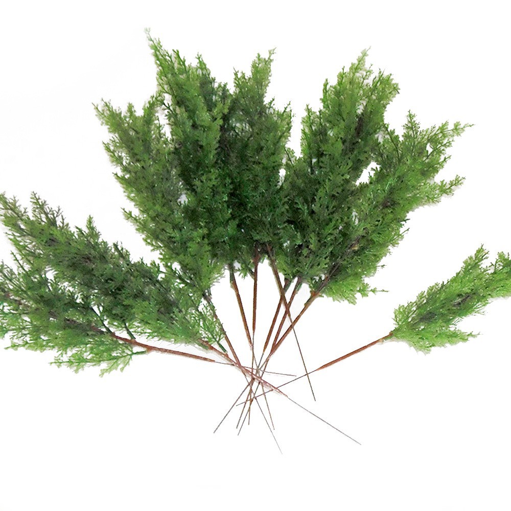 Artificial Pine Cypress Leaves Branch Simulation Green Plant Home Office Decor