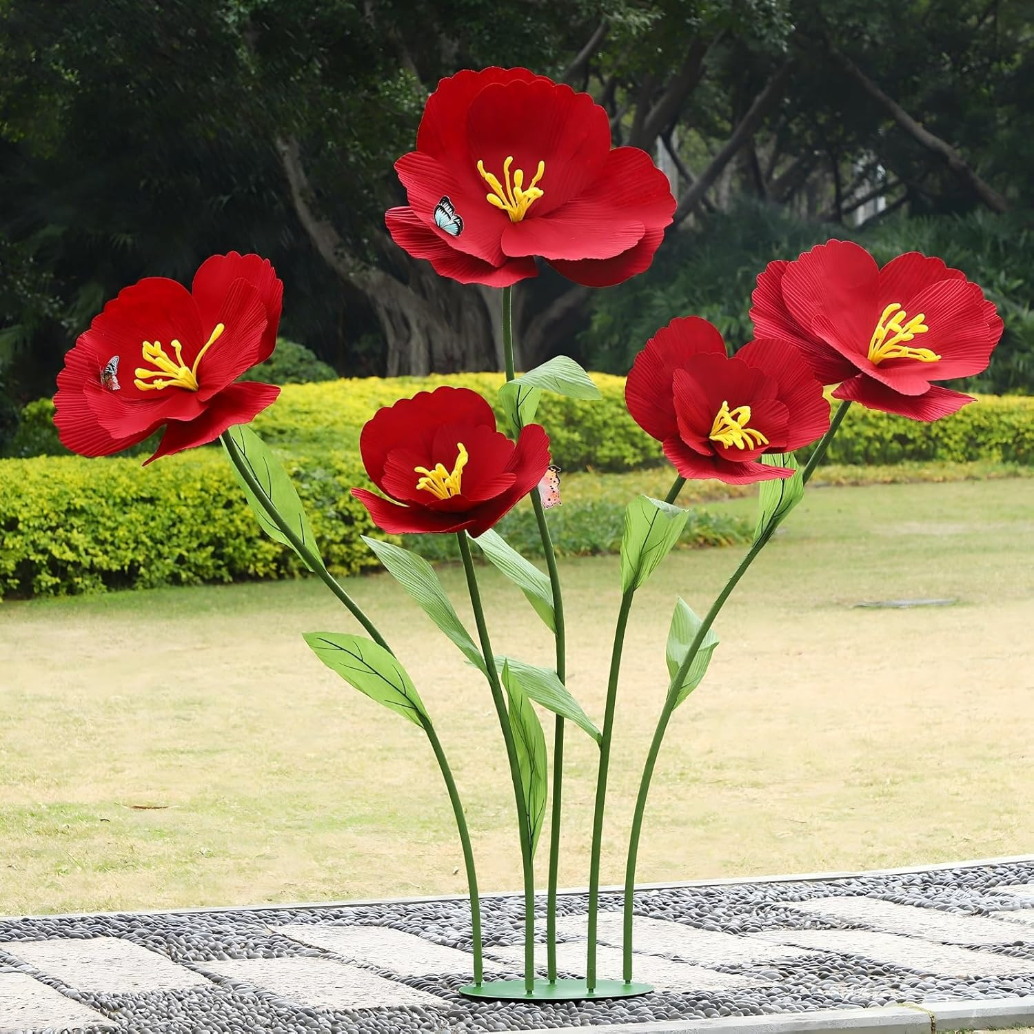 Giant Felt Flowers Set – 5PCS 5.9 Ft Decor for Home, Weddings, Parties