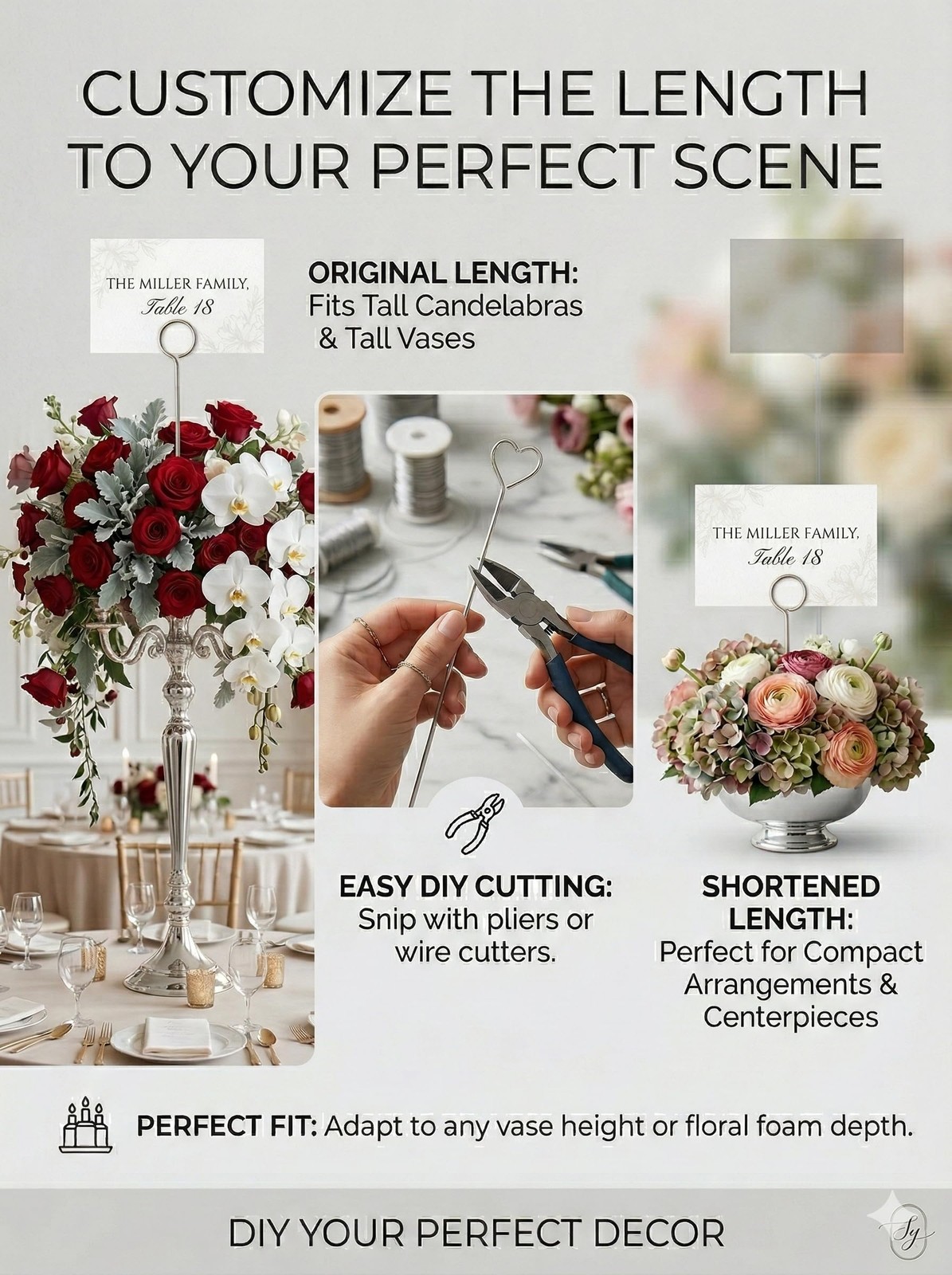 30Pcs Floral Picks-Wire Place for Wedding
