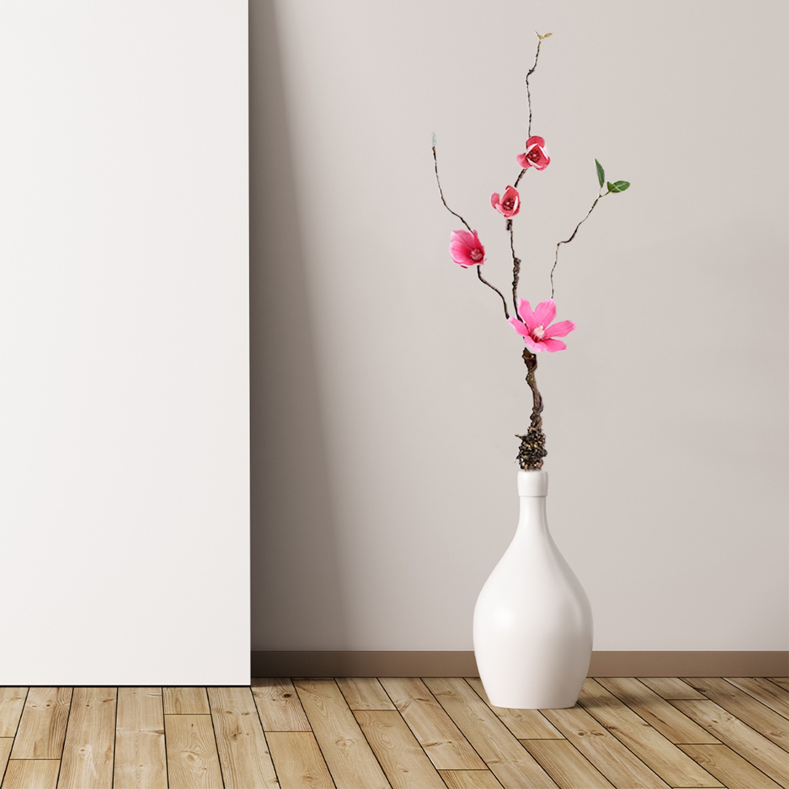Magenta Artificial Magnolia Dead Branch 65cm Decor