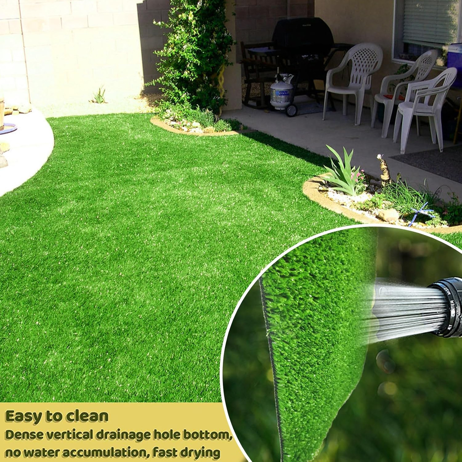 Artificial Grass Turf Outdoor Runner Rug 3 Feet x 10 Feet (30 Square ft