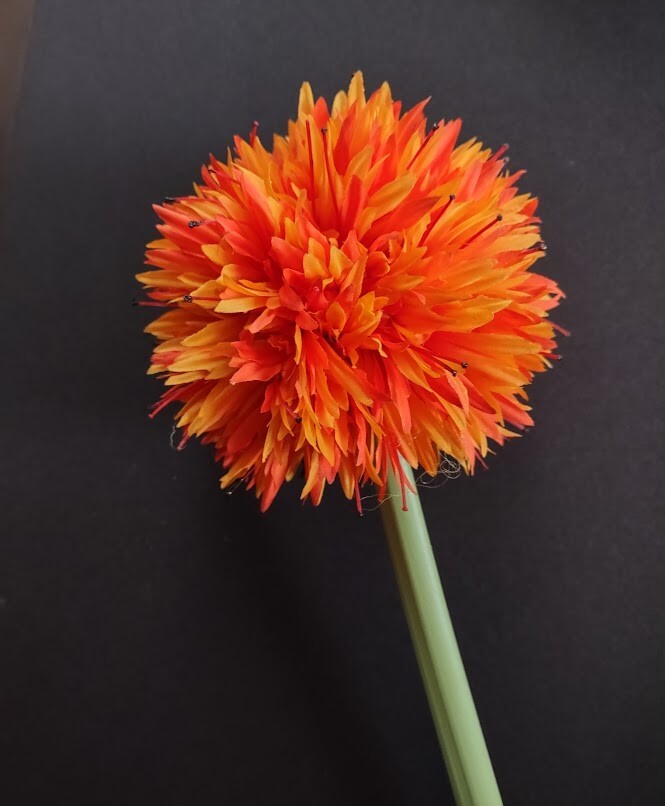 Artificial 26″ allium stem ORANGE