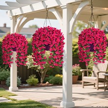 Artificial Bougainvillea Flowers for Outdoors, 2 Pcs, Fuchsia | Faux silk
