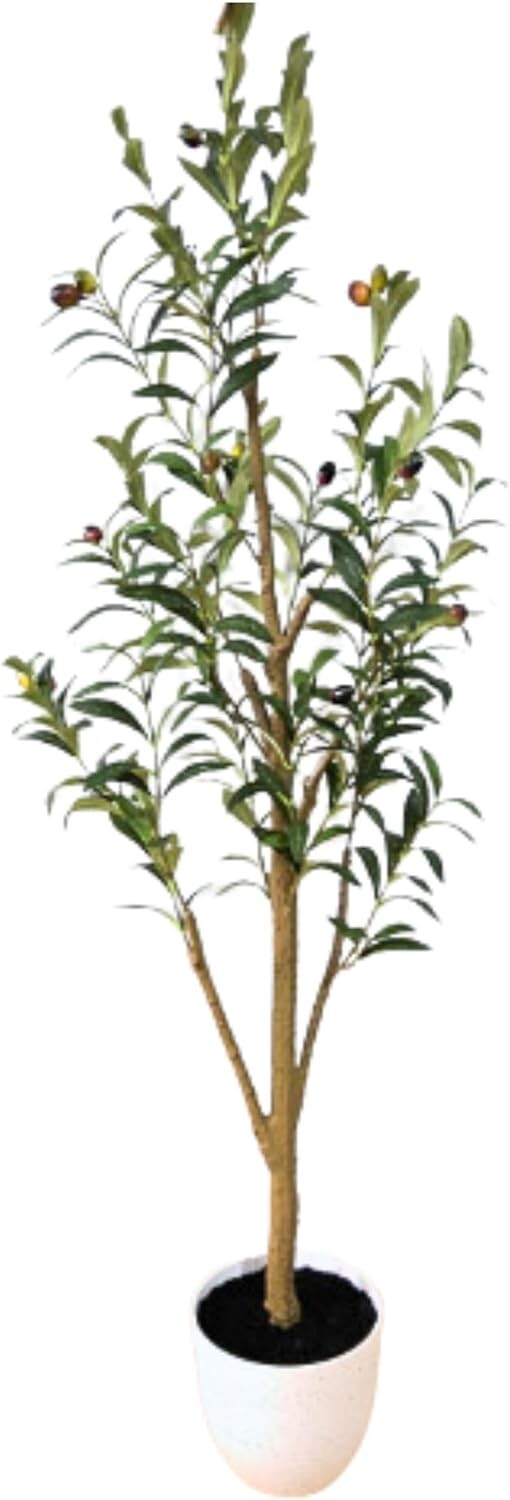 Moss & Bloom 4ft Artificial Farmhouse Olive Tree Natural Look Low Maintenance