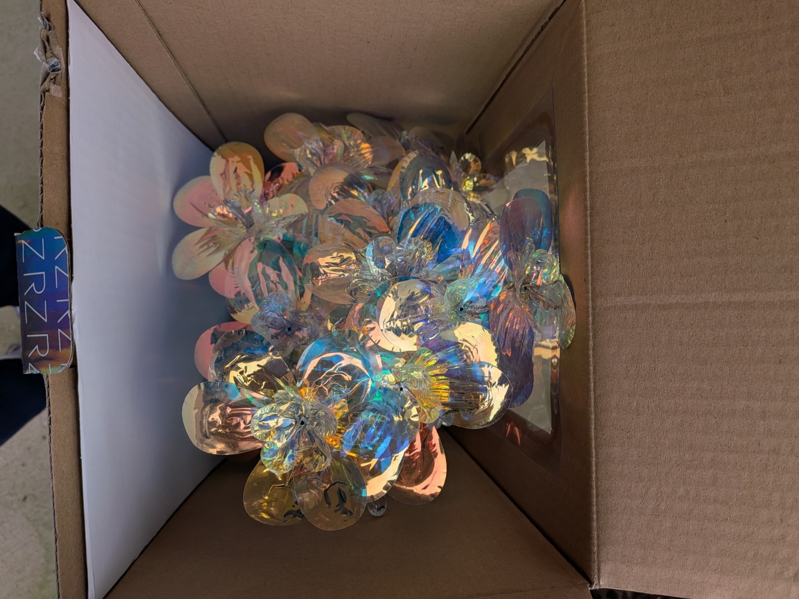 Rachel Zoe Iridescent Flowers Set of 5 Floral Stems LED Lighted Decor NIB