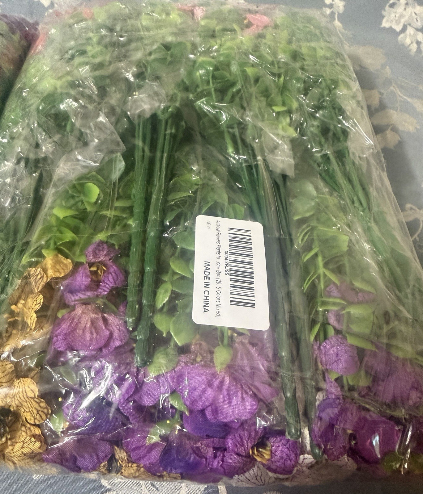 40 Bundles Artificial Flowers for Outdoors or Garden Home Decor Assorted Mixed