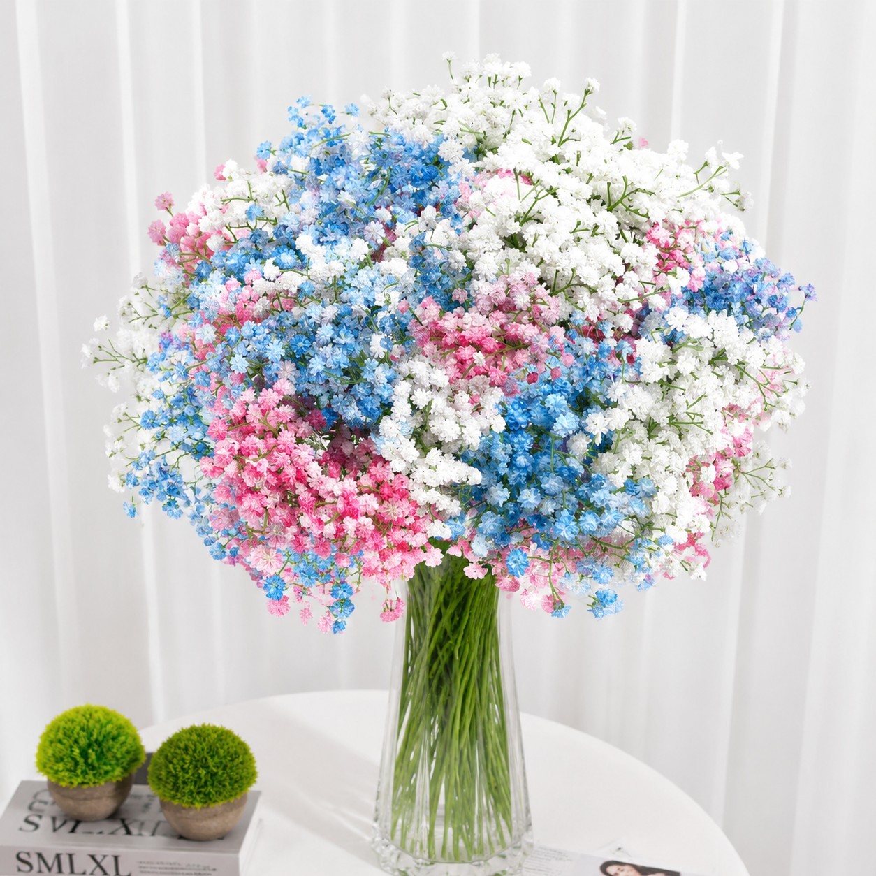18Pcs Babys Breath Artificial Flower Gypsophila Real Touch Bouquet Garden Decor