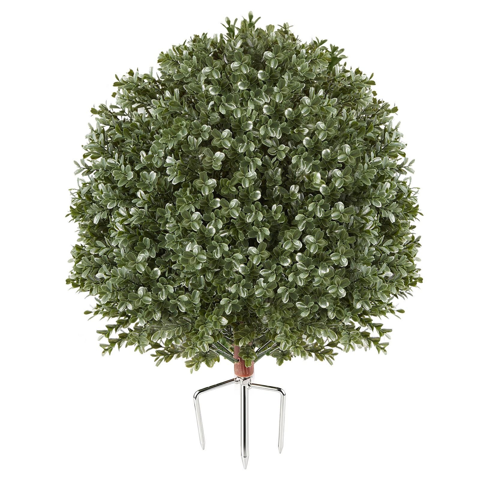 Uimoso Artificial Boxwood Topiary Ball Set, 20 in, Pair of Green Faux Shrubs