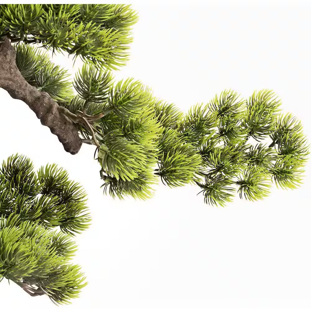 Artificial 20 In. Bonsai Pine Tree in Ceramic Pot, Faux Juniper Greenery Indoor