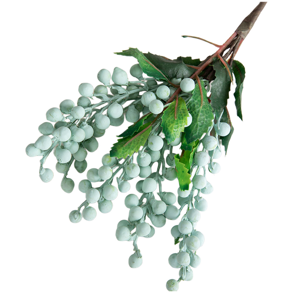 40cm Artificial Berry Bean Stems with Foam Flowers for Home and For Wedding