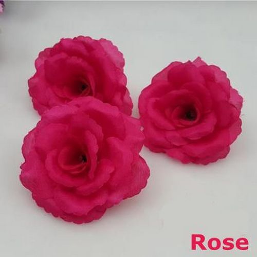 Black Roses Silk Flower Heads- 8cm Artificial Fake Flowers Decorations 10pcs/lot
