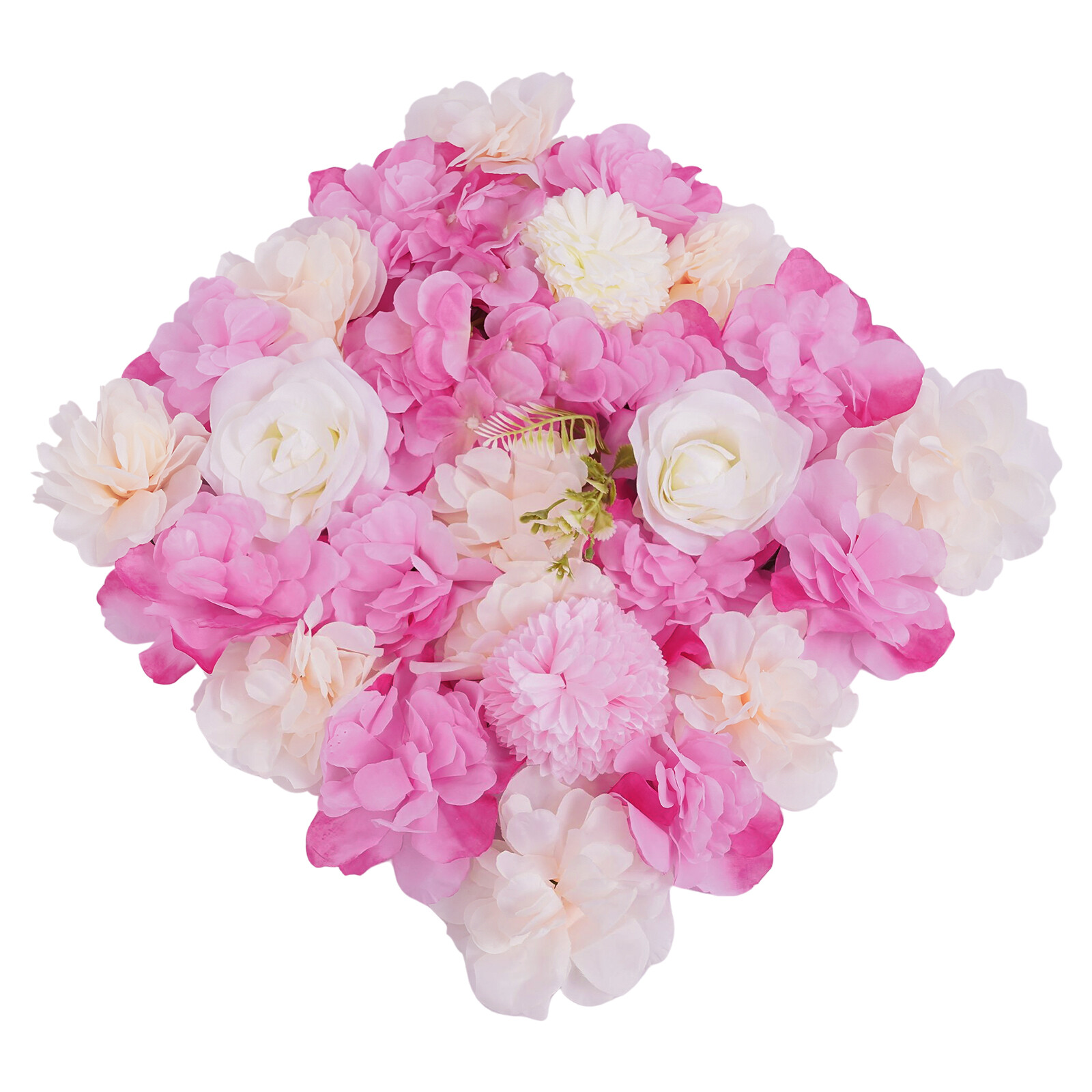 3D Flower Wall Panel-12pcs Artificial Flower Wall Background Silk Rose Mat