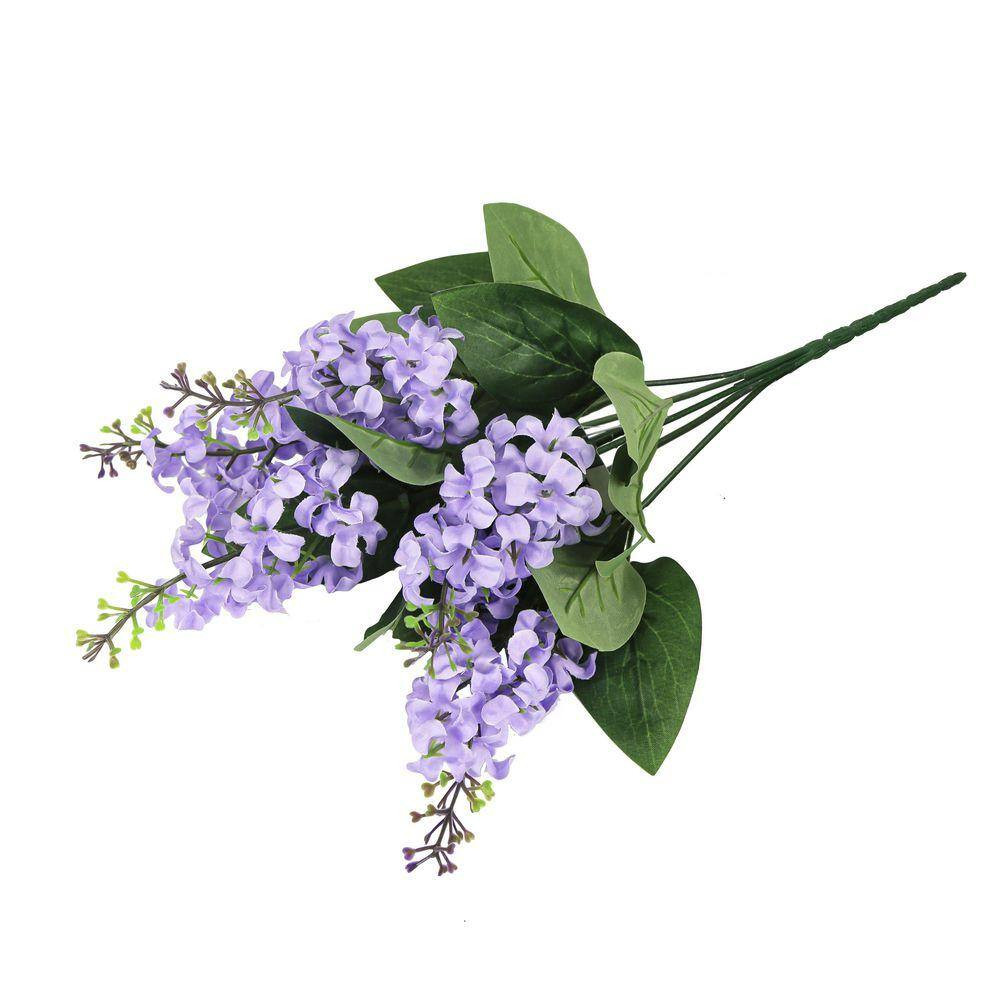 15 In. Lavender Purple Artificial Stock Flower Stem Bush Bouquet (Set of 12)