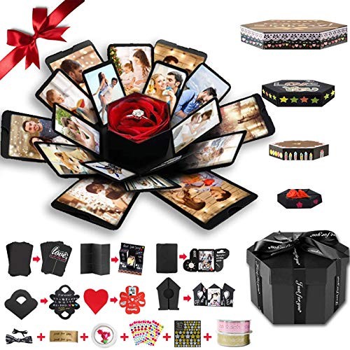 Explosion Box, DIY Explosion Box with 6 Faces, Main Part Assembled black