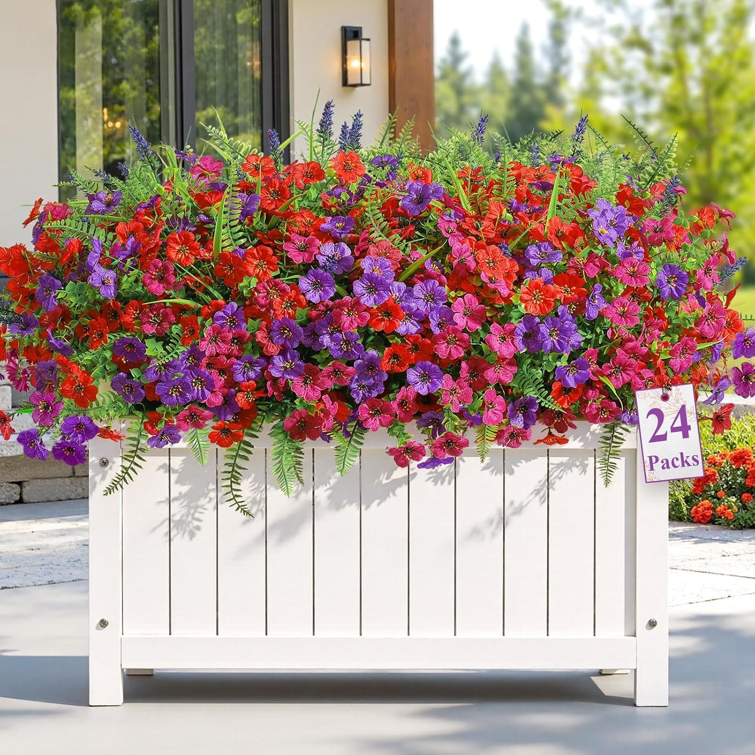 Spring 24 Bundles Faux Plants – Luxurious UV Resistant Decor for -Round Use