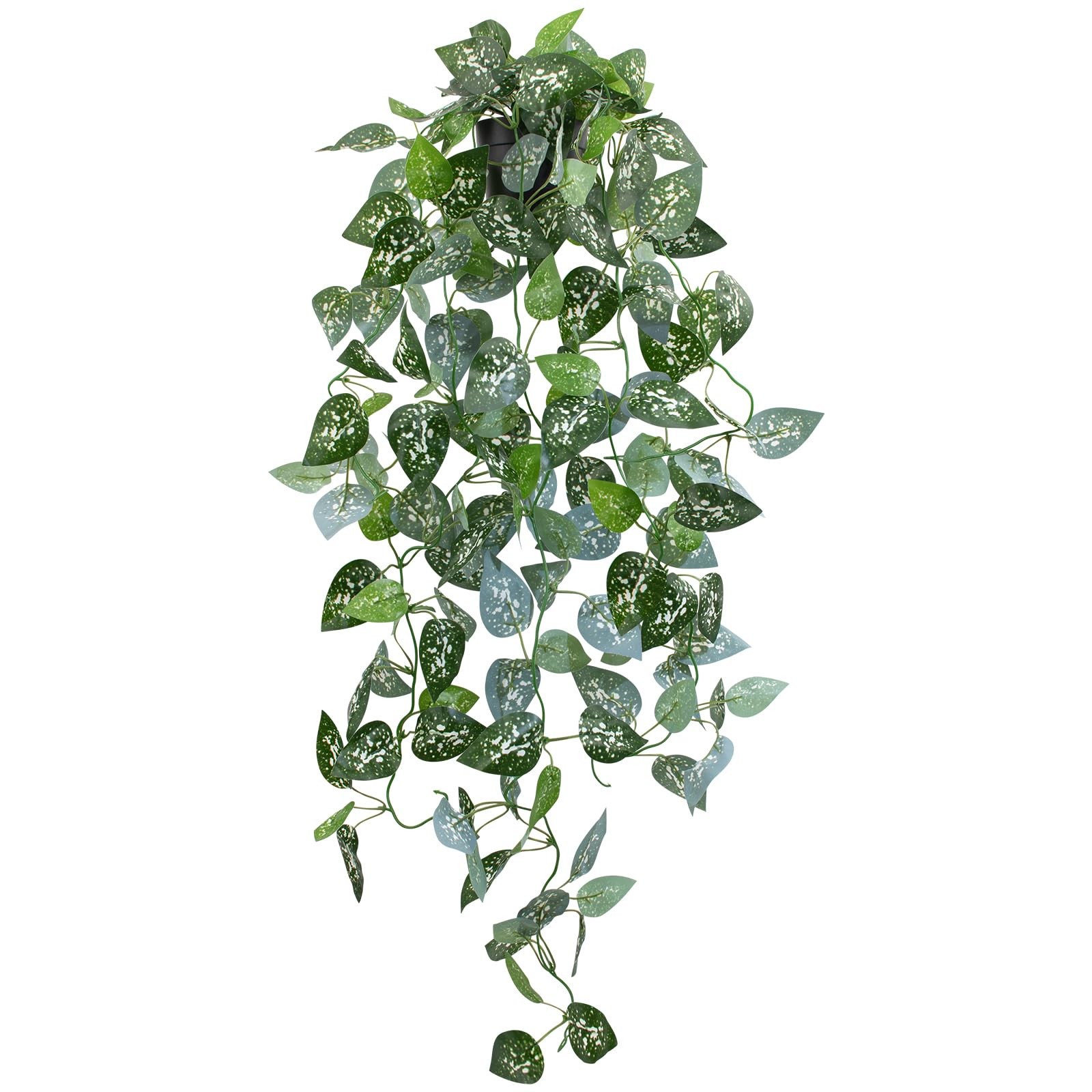 39-in Long Fake Hanging Plant with Pot Faux Pothos Artificial Potted Plants S…