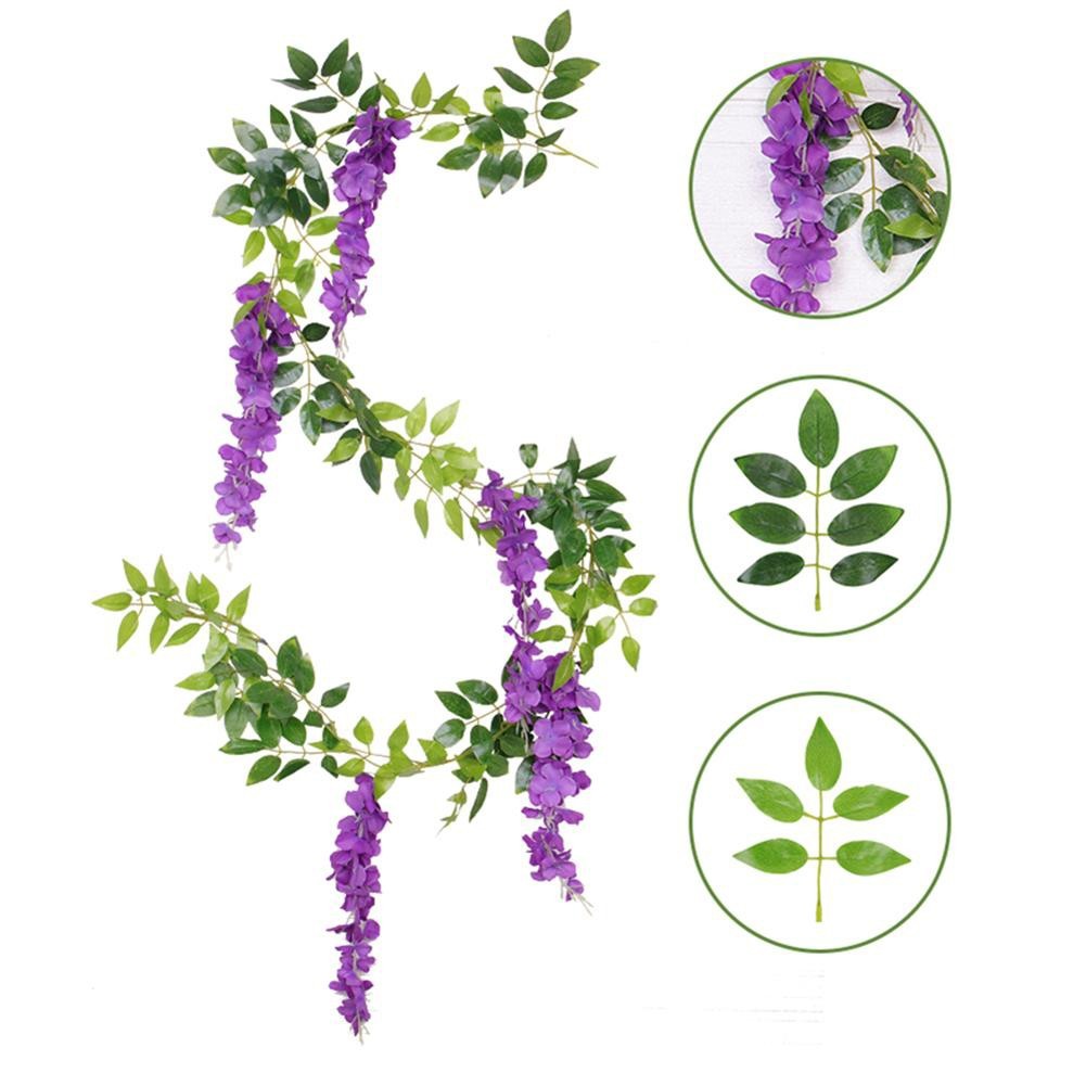 2PCS Lifelike Wisteria Flower Decor for Elegant For Weddings and Homes