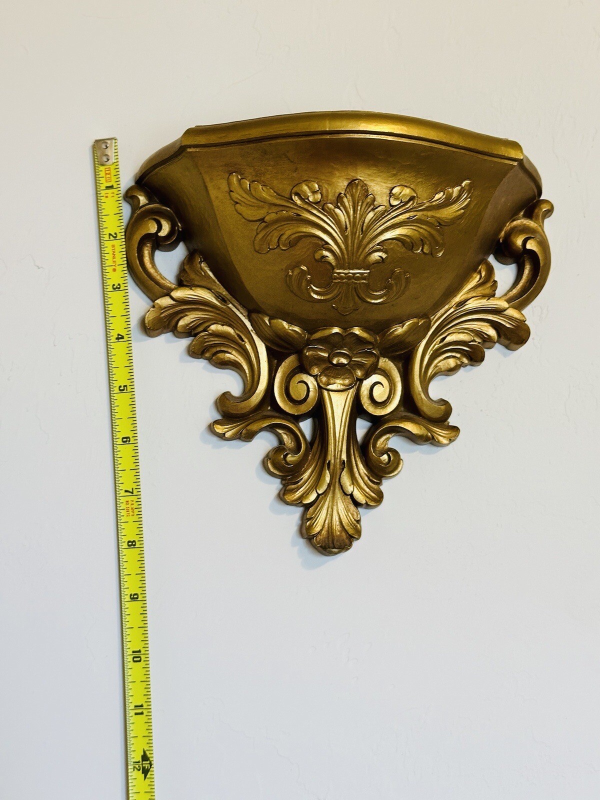 Vintage Homeco Antiqued Gold Wall Pockets 6050 Dart Industries Regency Old Money
