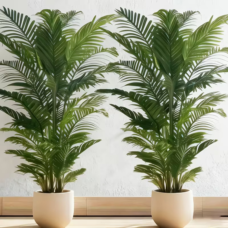 2pcs Large 25.9in Artificial Palm Trees | Realistic Tropical Indoor/Outdoor Deco