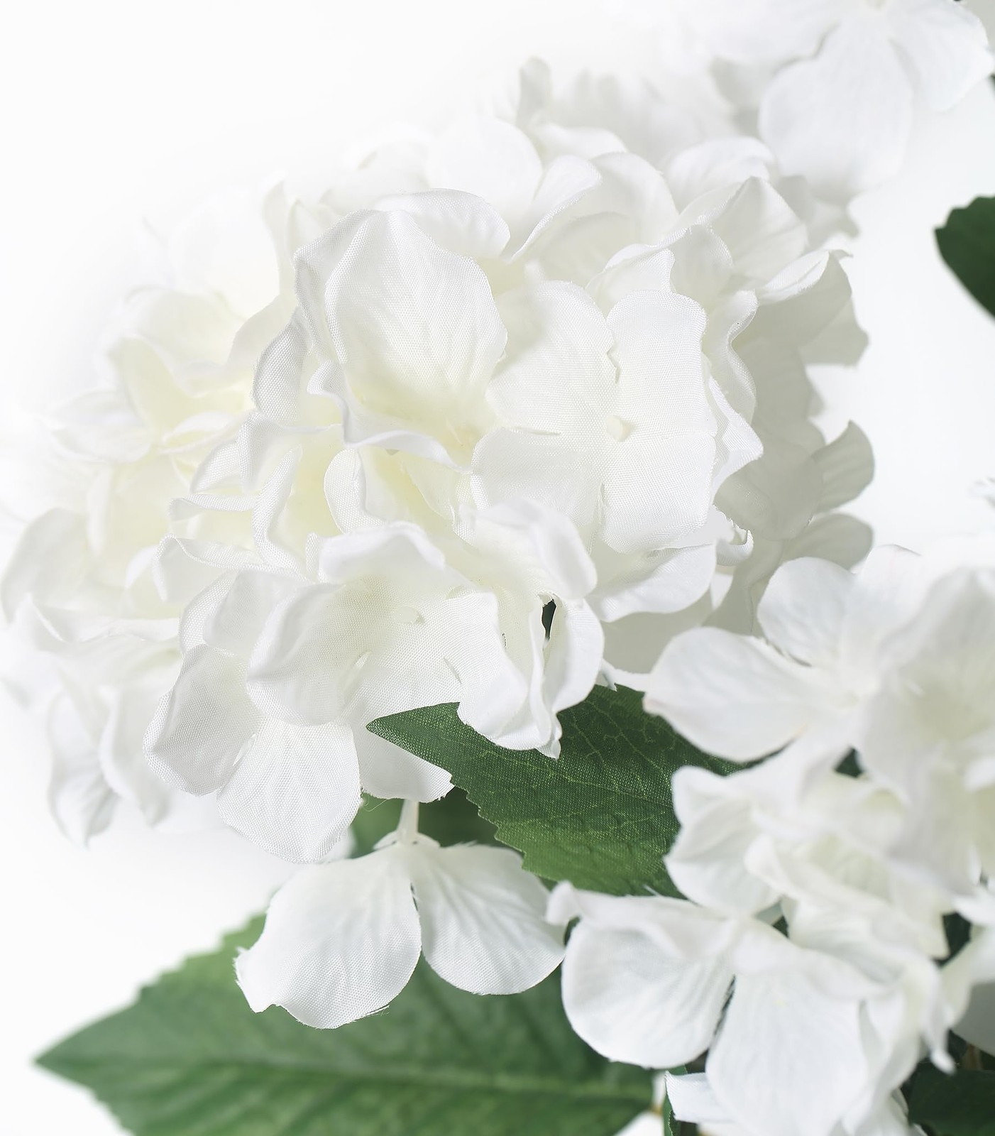 Hydrangea Artificial Flower for Outdoor, 4 Bundles Fake Hydrangea Bush Plant …