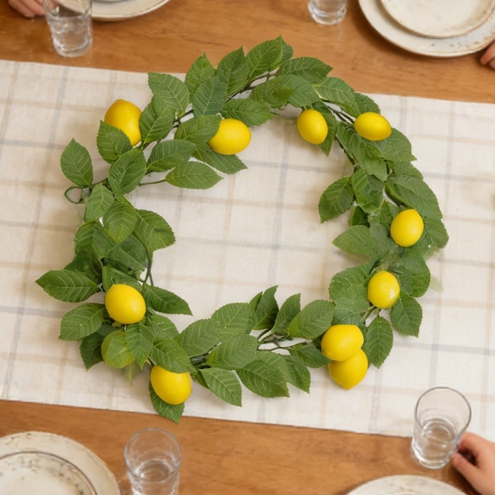 Artificial Lemon Vine with Detailed Craftsmanship for Modern Farmhouse Style