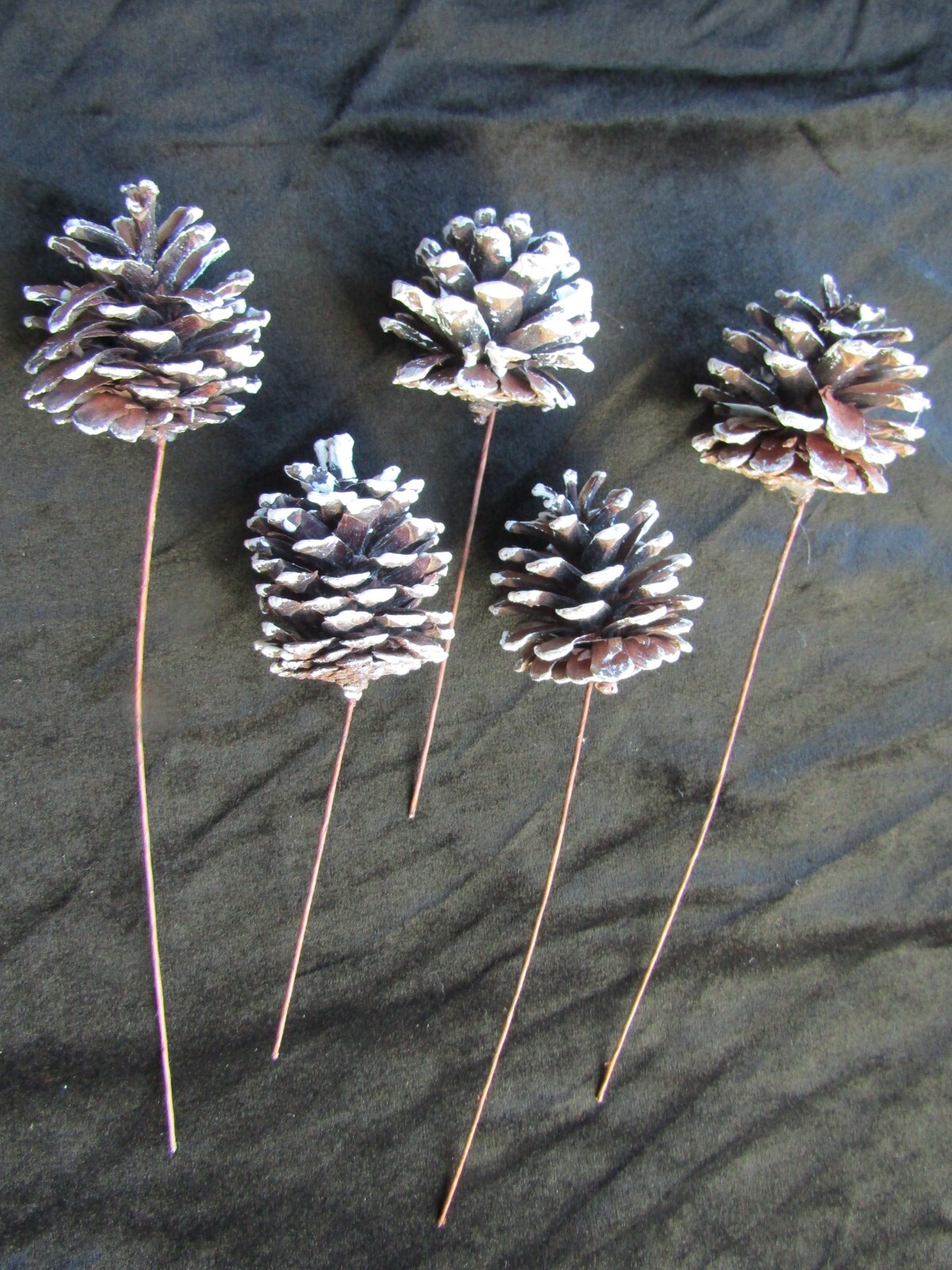 Pinecone Plant Picks Lot of 5 Vintage Christmas